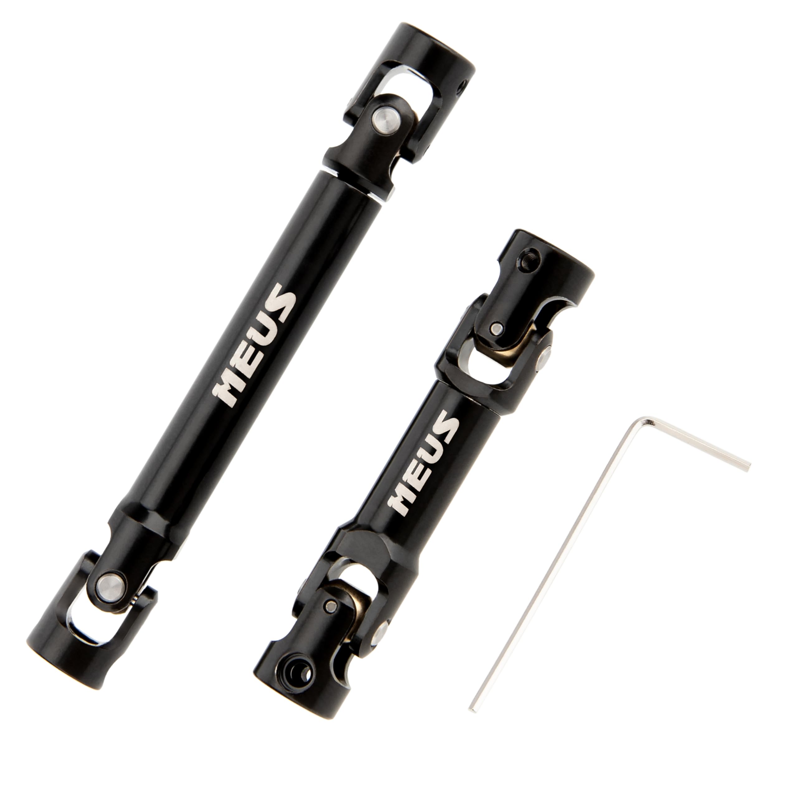 MEUS RACING Stainless Steel TRX4M Driveshaft, Drive Shaft for Traxxas 1/18 TRX4M High Trail K10/F150 RC Crawler Upgrade Parts, Black