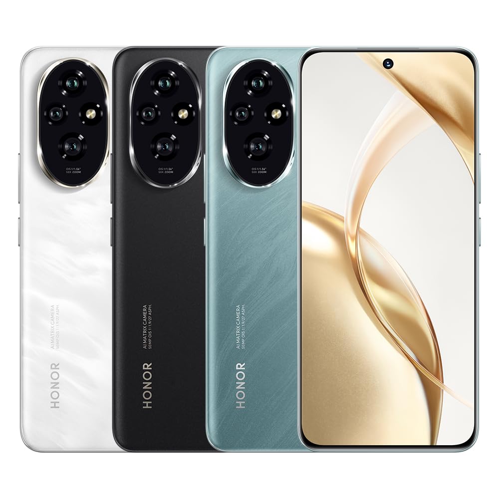 HONOR - 200 5G 512GB 12GB Ram Display 6.7 Snapdragon 7 Gen 3 Main 50+50+12MP Ant. 50MP Android 14 5200 mAh Black
