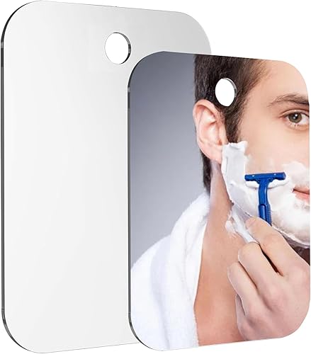 Espejo de ducha sin niebla para afeitarse, espejo antivaho para ducha, baño, tocador, bañera, espejo de ducha resistente a la niebla para hombres y