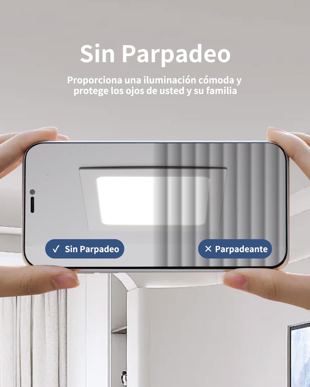 pack 2 Downlight LED Techo Empotrable 24W (230W) Slim, Cuadrado, Panel Redondo Empotrado, Placa Extraplana 2200 lúmenes, Corte techo 185-210mm, Luz Seleccionable 3000K-4000K-6000K (3CCT)