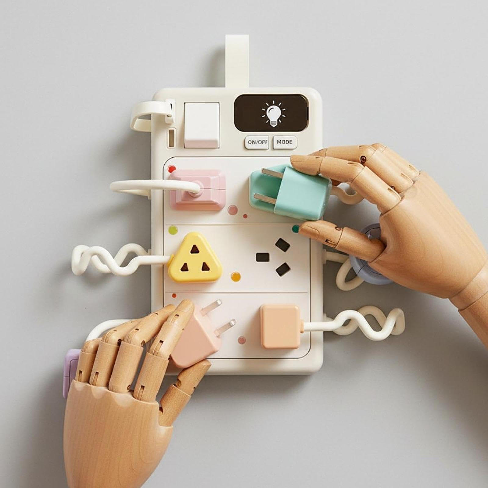 Gioco Interattivo Busy Board: Abbinamento di Forme di Prese, Accoppiamento di Luci, Riconoscimento Logico, Sviluppo della Coordinazion, Stile a