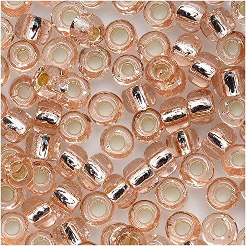 Toho Cuentas redondas de semillas 60#31 'Rosalina forrada plateada' tubo de 0.28 oz