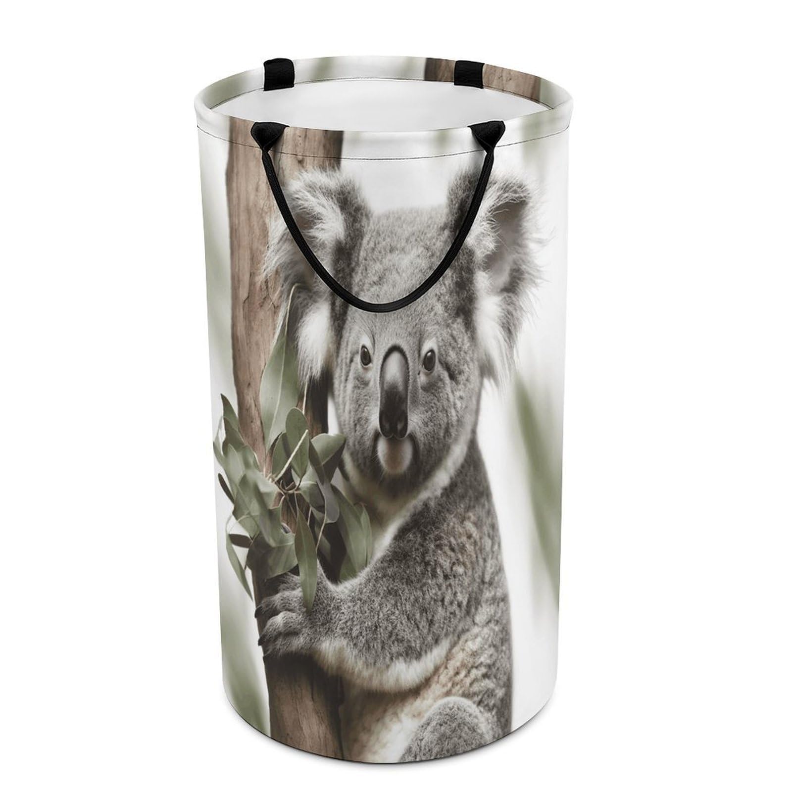 Koala Laundry Basket Large Foldable Laundry Hamper with Handles Freestanding Collapsible Clothes Basket Waterproof Portable Dirty Clothes Hamper for Bathroom 86L