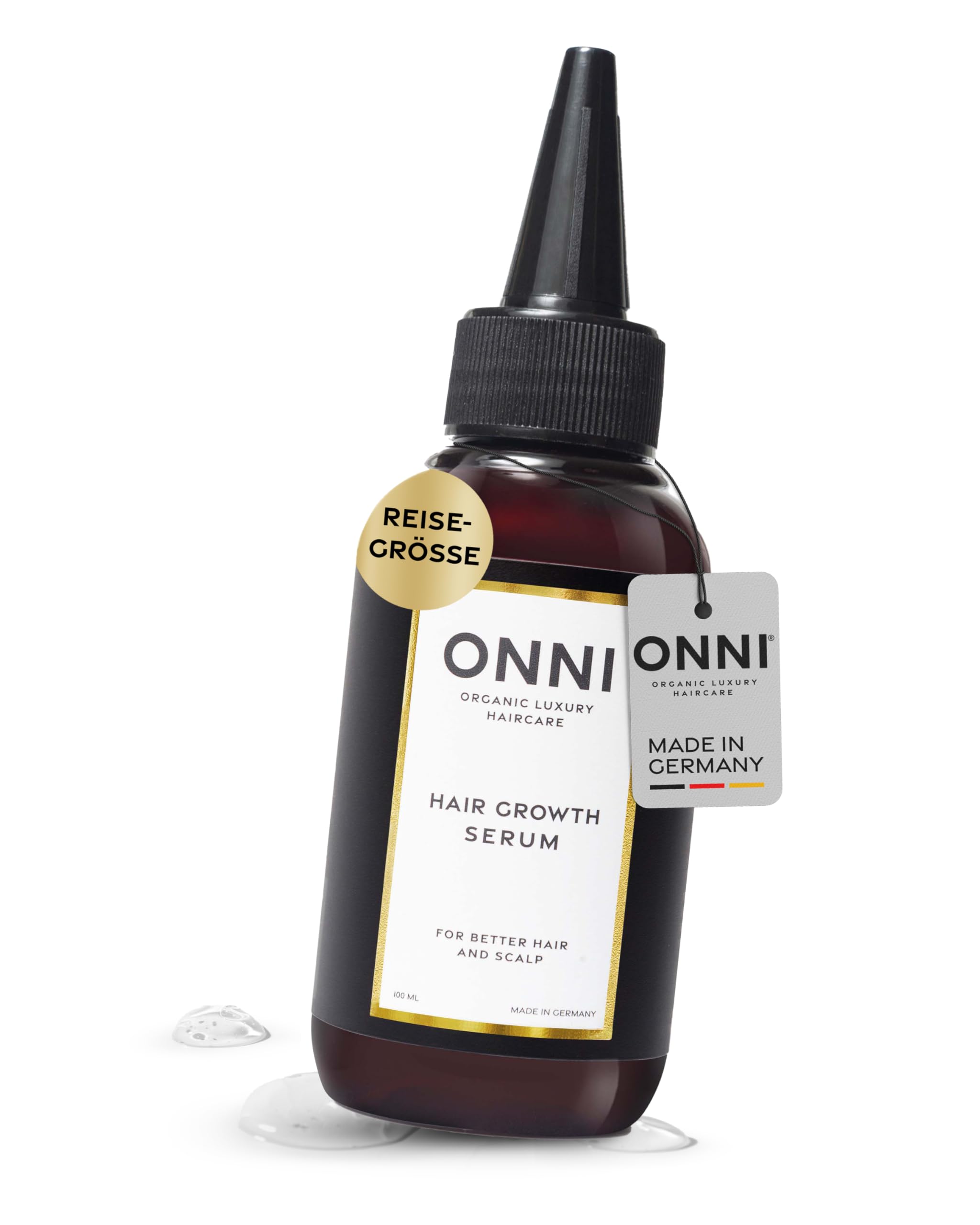 ONNI – Haarserum Haarwachstum 100ml Reisegröße – Haarpflege mit Follicusan & Koffein – Hair Growth Serum Haar & Kopfhaut – stärkt Haarstruktur & Ansatzdichte – vegan, silikon-, paraben- & sulfatfrei