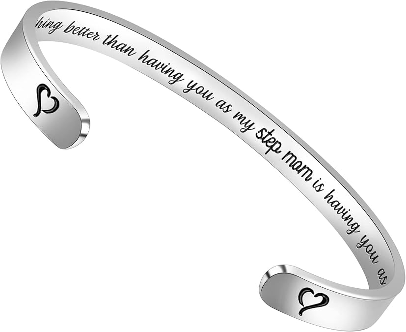 Btysun Bracelets for Women Mothers Day Bracelet Gifts from Daughter Inspirational Gifts for Women Graduation Gifts for Her Motivational Birthday Cuff Bangle Friendship Personalized Mantra Jewelry…