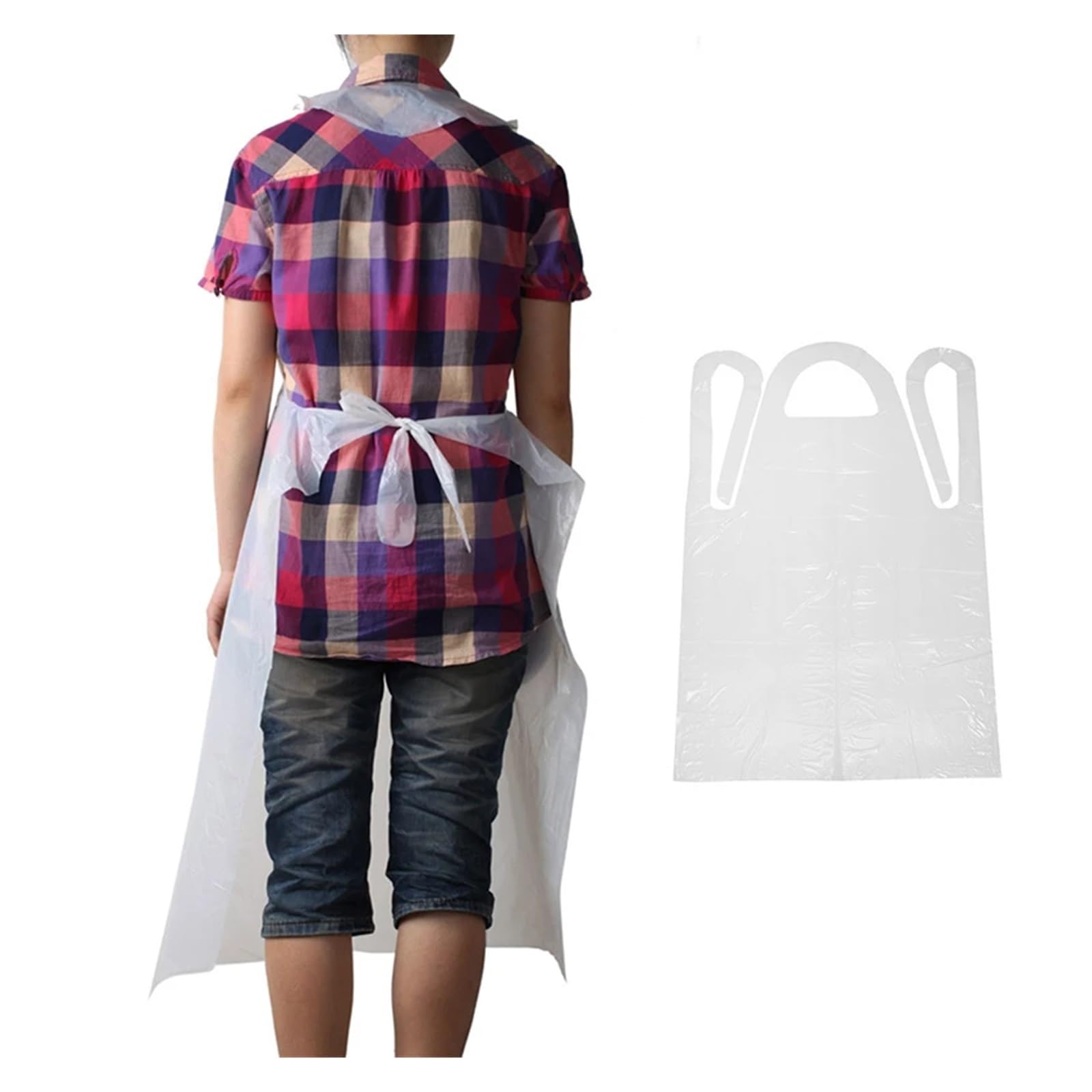 Schürze Herren 100PCS Küchenschürzen Kunststoff Wasserdichte Schürze Einzeln Verpackte Kleider for Männer Frauen Küchenschutz Zubehör