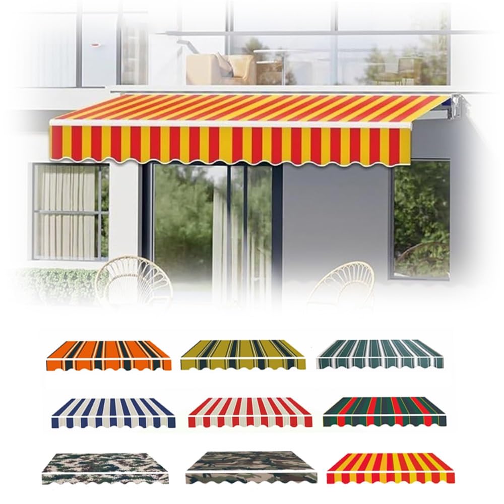 Toile de rechange auvent rétractable imperméable 2.4x1.9m pare-soleil fenêtre terrasse