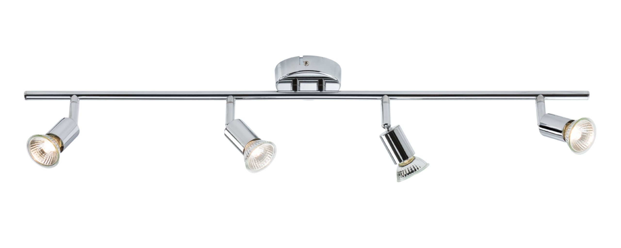 Knightsbridge 230V Gu10 50W Quad Bar Spotlight-Polished Chrome, Silver