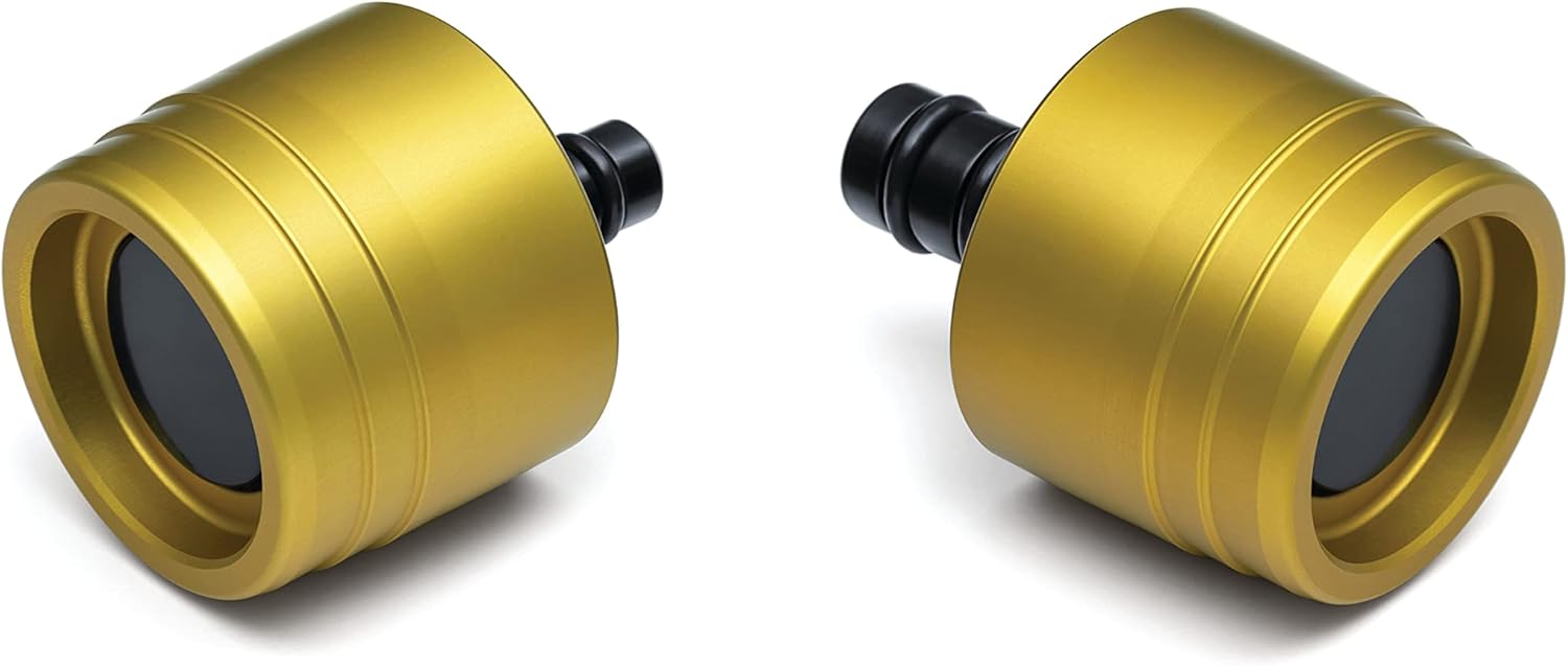 Kuryakyn 3830 Motorcycle Accessory: Lodestar Rear Axle Sliders for Africa Twin, Machined from 6061-T6 Aluminum with Gold Anodized Finish, 1 Pair