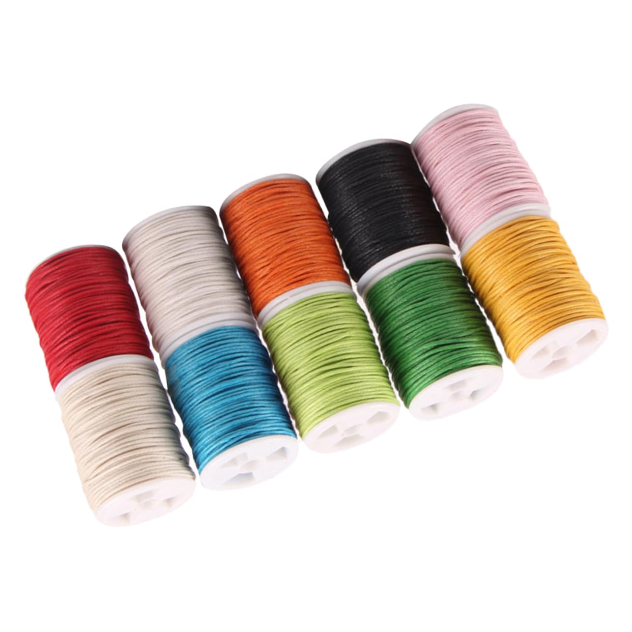EXCEART 30piezas Cuerda De Algodón Encerada Colorida para Manualidades y Decoración De Mixtos para Collares Pulseras y Proyectos De