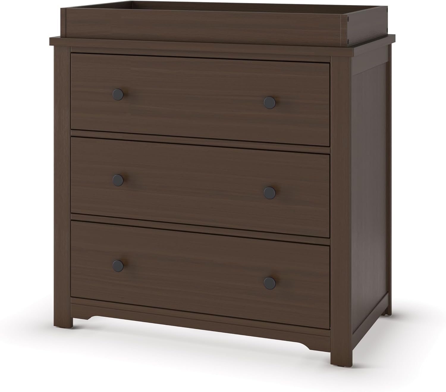 Child Craft Harmony 3 Drawer Dresser with Removable Changing Table Topper for Nursery or Bedroom, (Brushed Truffle)