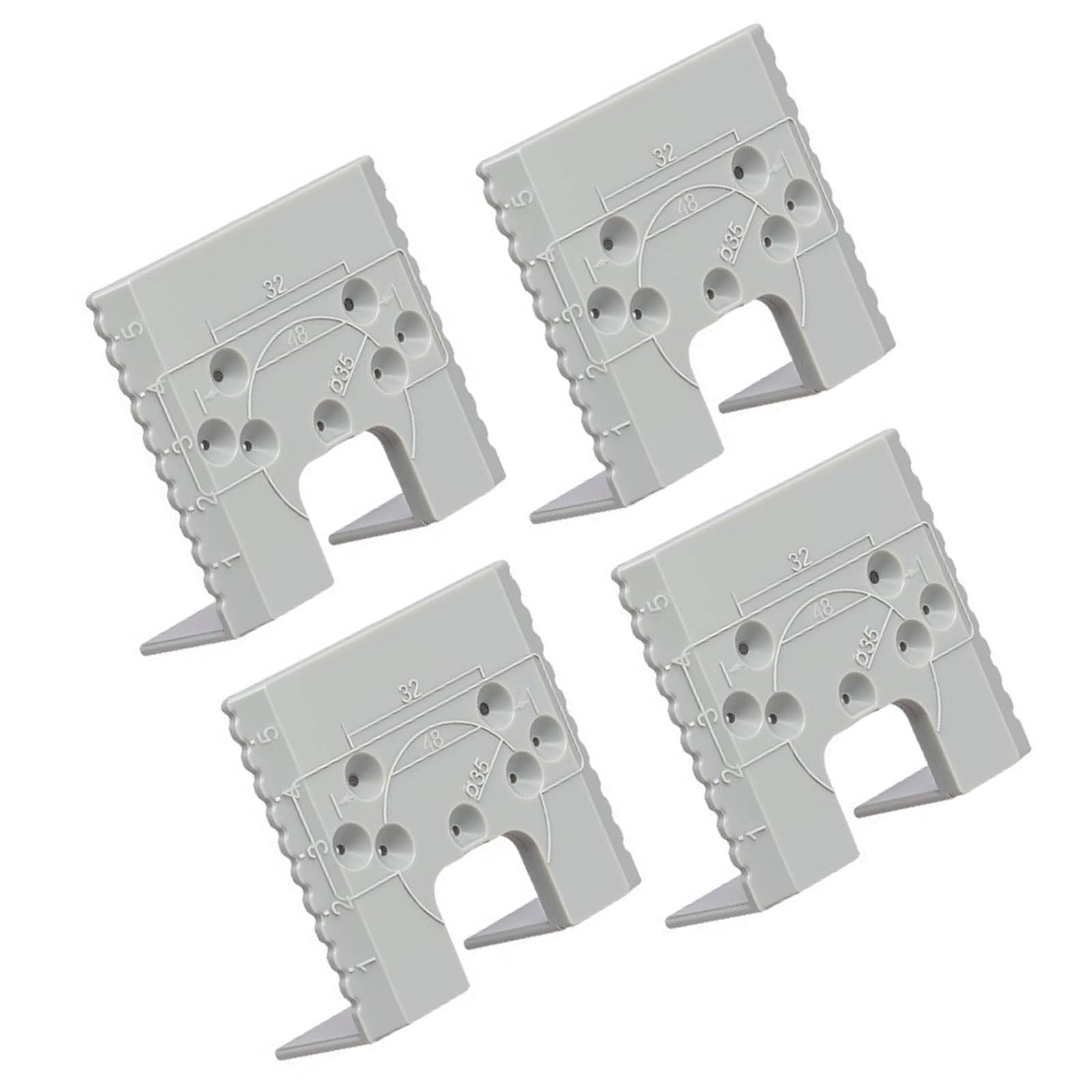 Alloneslife 4Pcs Quick Fixed Sturdy Hinge Mounting Assistant Auxiliary Tool Cabinet Door Installation Point Fixed Plate Woodworking Panel Hinge Jigs Tool