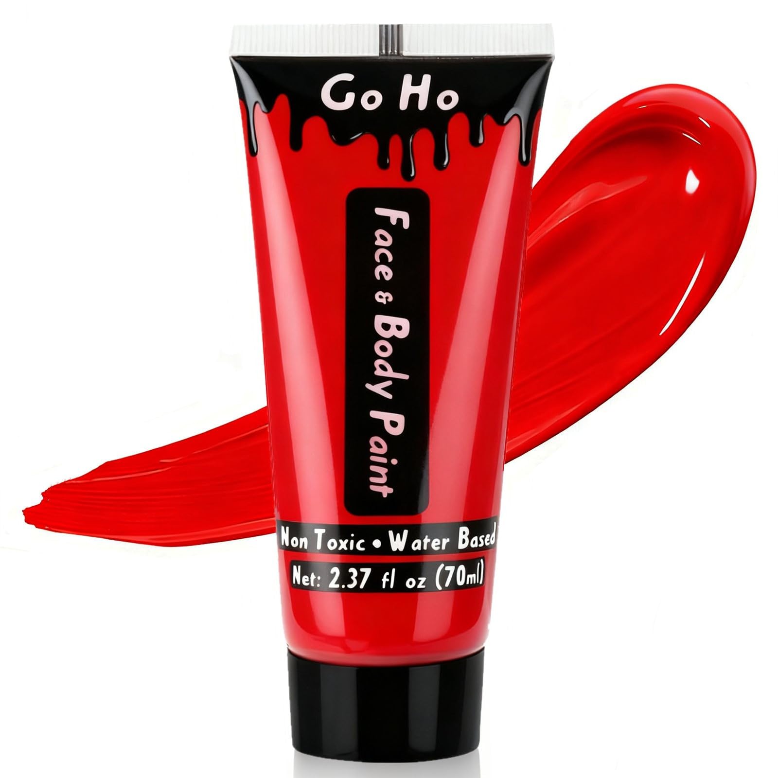 Go Ho Red Face Body Paint 2.37oz, Cream-Blendable Halloween Red Face Makeup | Water Based…