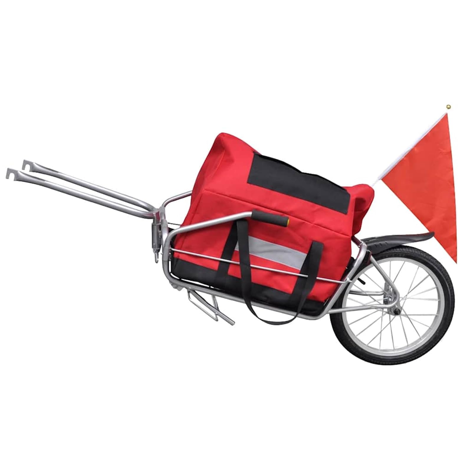 Gecheer Rimorchio Bici, Carrello Trasporto Portatile 143x42x41 cm con Struttura Acciaio e Custodia Oxford per Ciclisti Urbani, Shopping e Attrezzi
