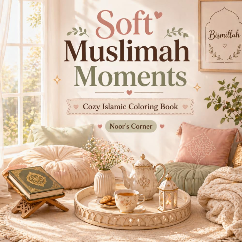 Muslim Coloring Book: Soft Muslimah Moments for Muslim Teens & Adults (Noor's Corner)