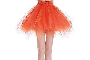 Elegant Orange Plus Size 1950's Vintage Tutu