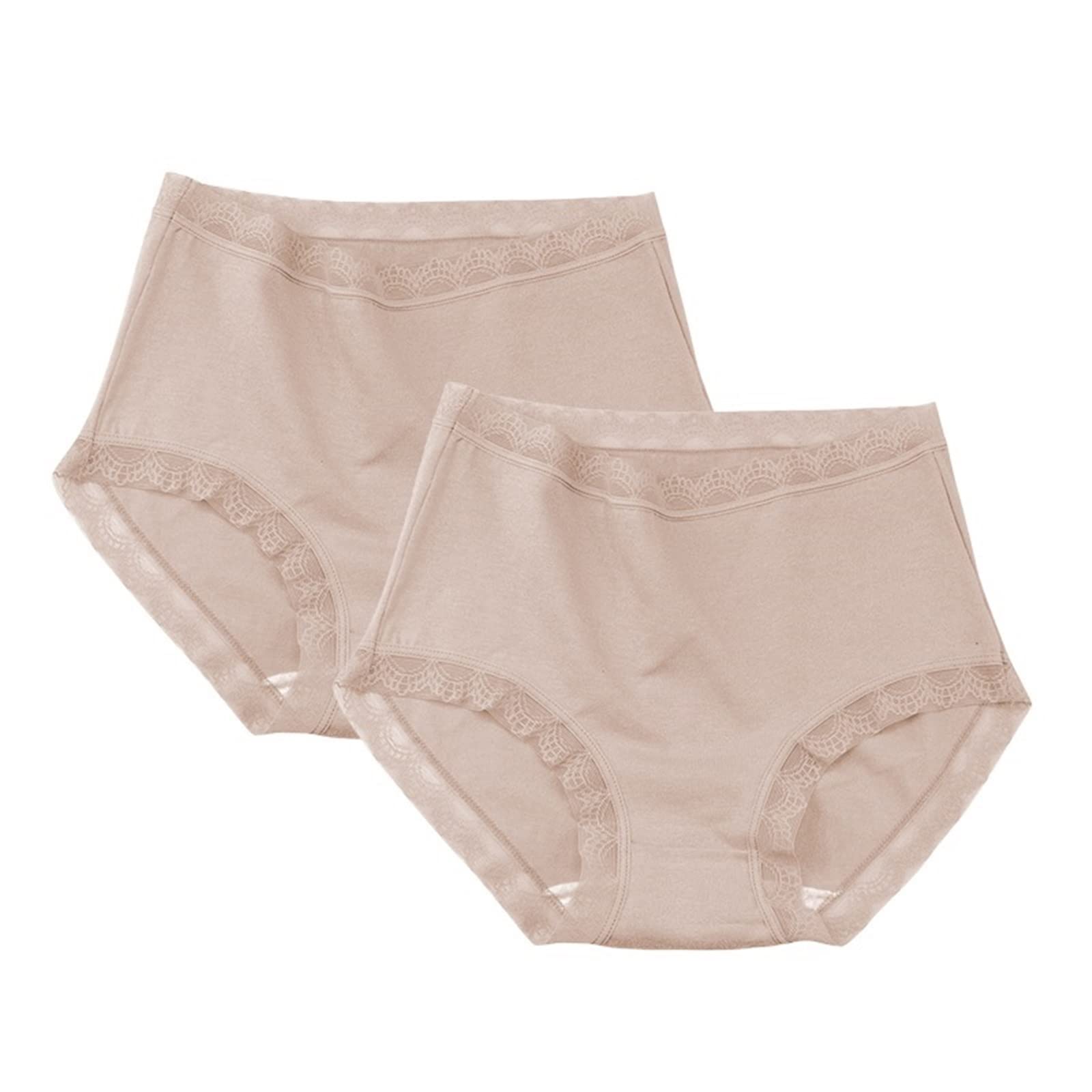 AKSPET Mutande Bikini Slip 3 Pezzi/Lotto Slip in Cotone da Donna Biancheria Intima Sexy Mutandine a Vita Alta Taglie Forti Mutande da Donna Intimo