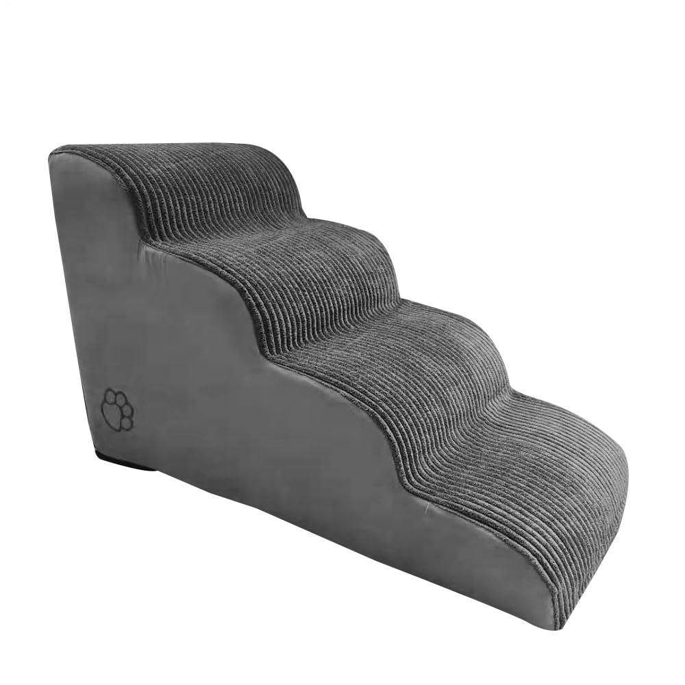Scalette per cani per letto - Scalette per animali domestici in schiuma ad | alta densità a 4 livelli per divani, Rampa interna flessibile per gatti per letto rialzato, di allenamento rimovibile