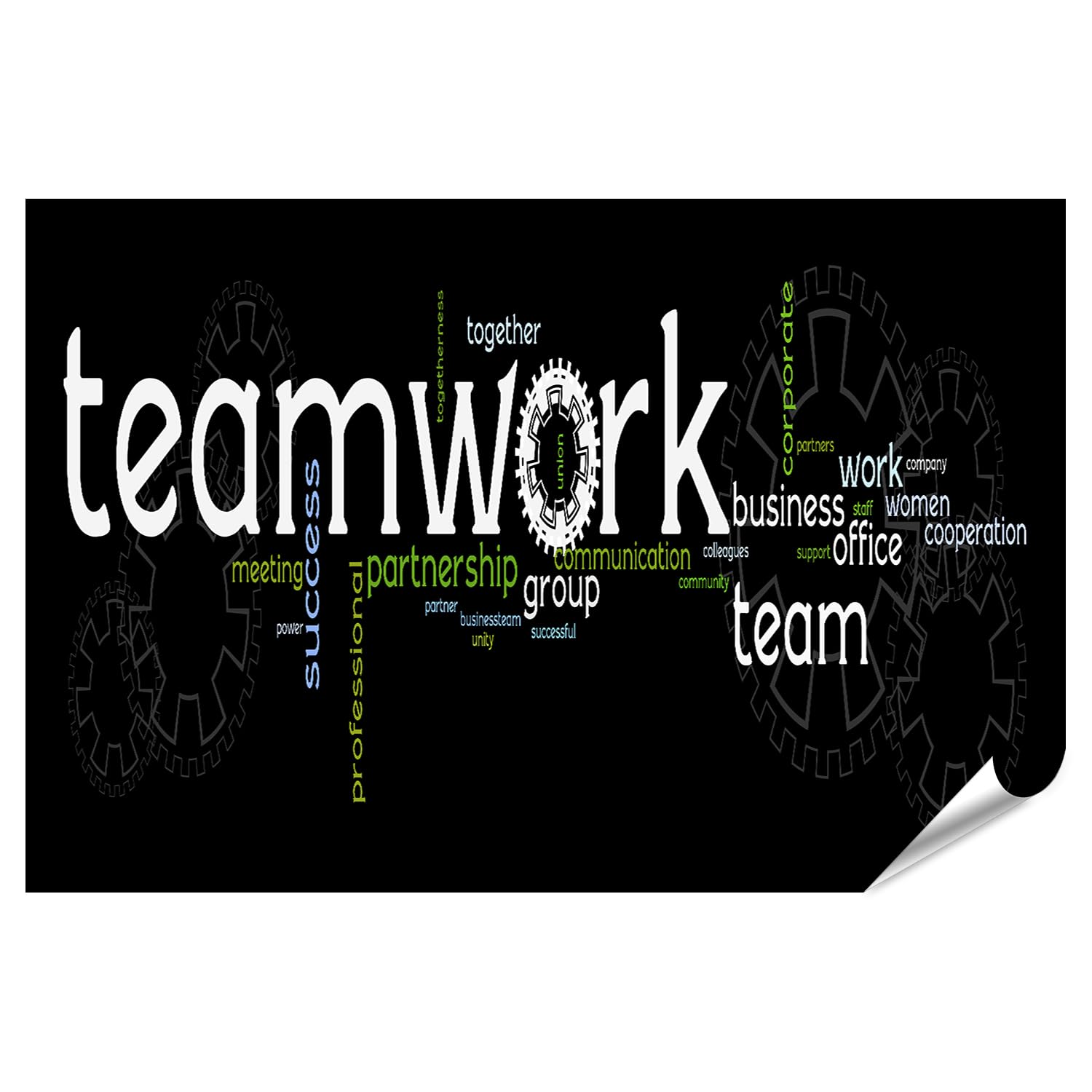 islandburner Prime Poster di lavoro di squadra, partnership, comunicazione, ufficio, gruppo, collaborazione, 130 x 90 cm