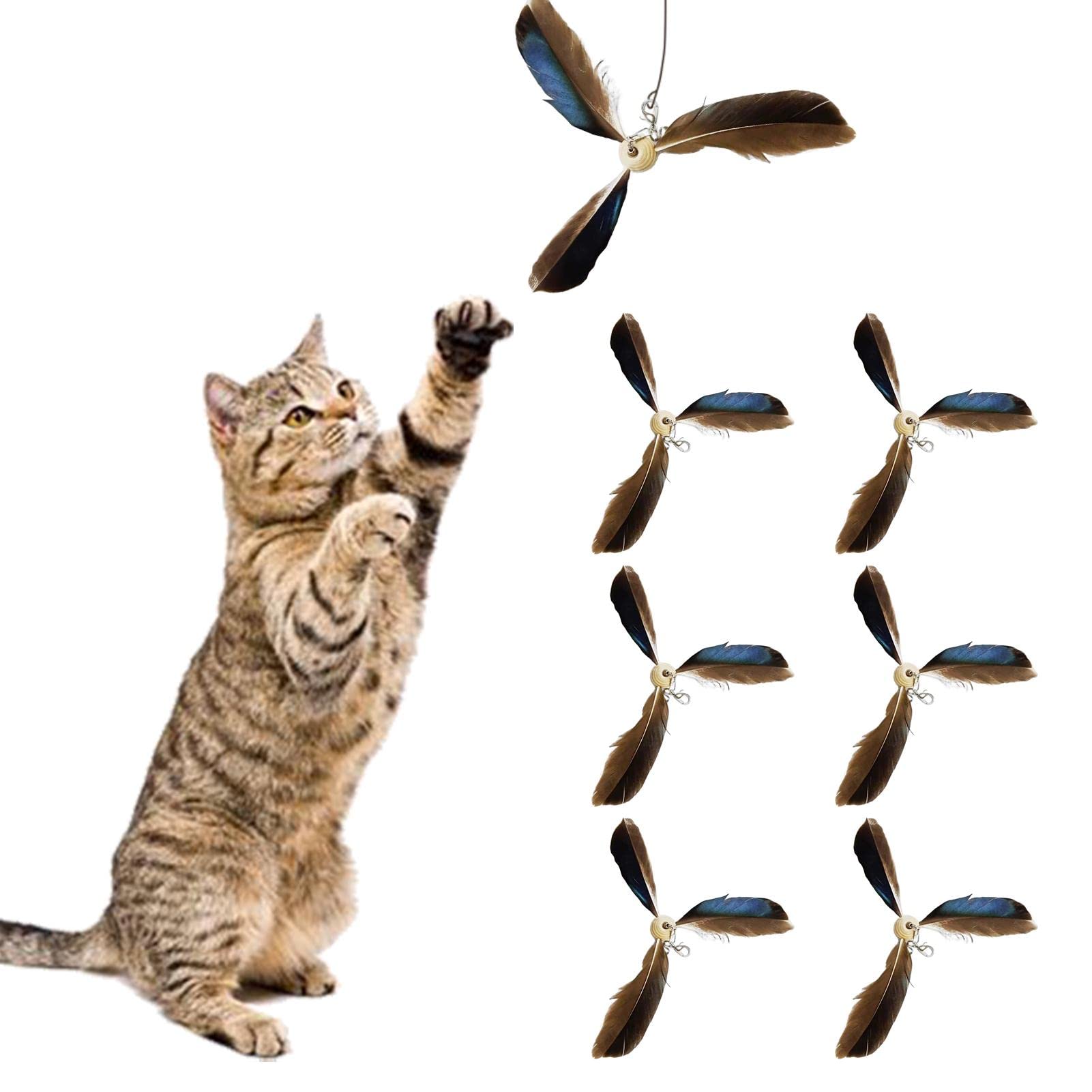 Feather Propeller Cat Toy Cat Feather Propeller Refills, Cat Fetch