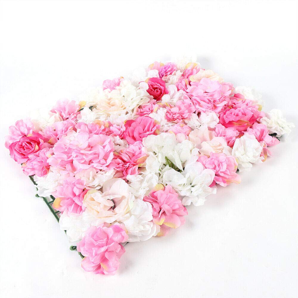 20 Stücke Künstliche Rose Blume Wand Metope Blumen Bouquet Hochzeit Blumendekor Seidenblume für Kulissen Hintergrund, Dekoration, Hochzeitsort, Party, 60 cm X 40 cm