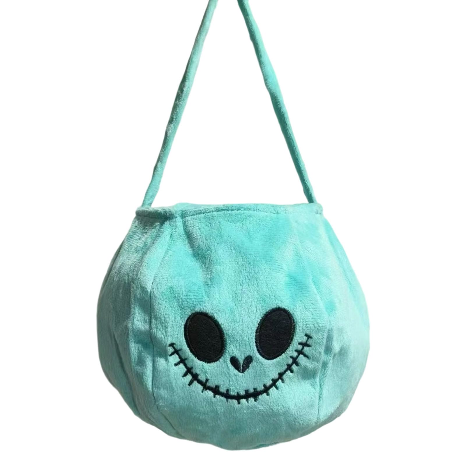 Jazuaiao Seasonal Collection Bag Pumpkin Decorated Velvets Spacious Candy Holder Holiday Party Accessory for Children Trick or Treats Candy Bag