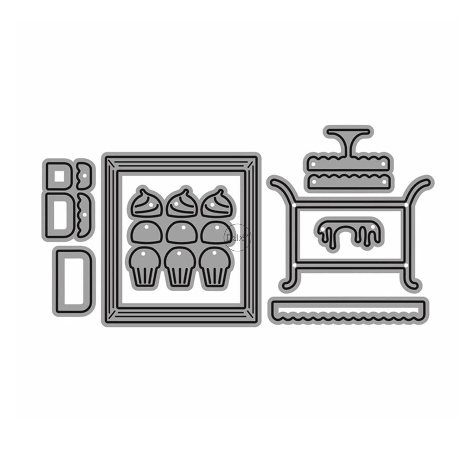 Birthday Cake Frame Metal Cutting Dies for Card Making — image 1