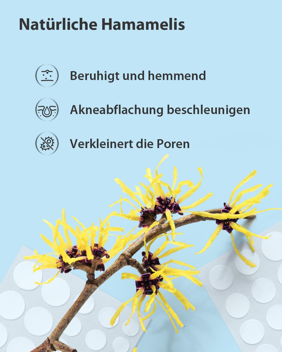 LitBear Parches de pimple, 4 tamaños para día y noche, 180 parches hidrocoloides finos y gruesos con hamamelis, aceite de árbol de té y aceite de caléndula, parches para el acné extra adherentes para