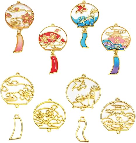 Amazon 風鈴 24個セット 鈴 12個 帯 12個 レジン枠 空枠 フレーム セット レジンフレーム アクセサリパーツ 素材 ジュエリー 手作り 手芸 ゴールド アクセサリーパーツ 通販