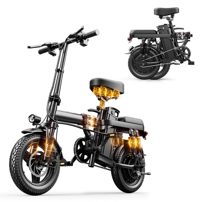 Folding Adult Peak 1200W E‑Bike,48V 15Ah,14‑Inch,UL2849,60‑80Mi