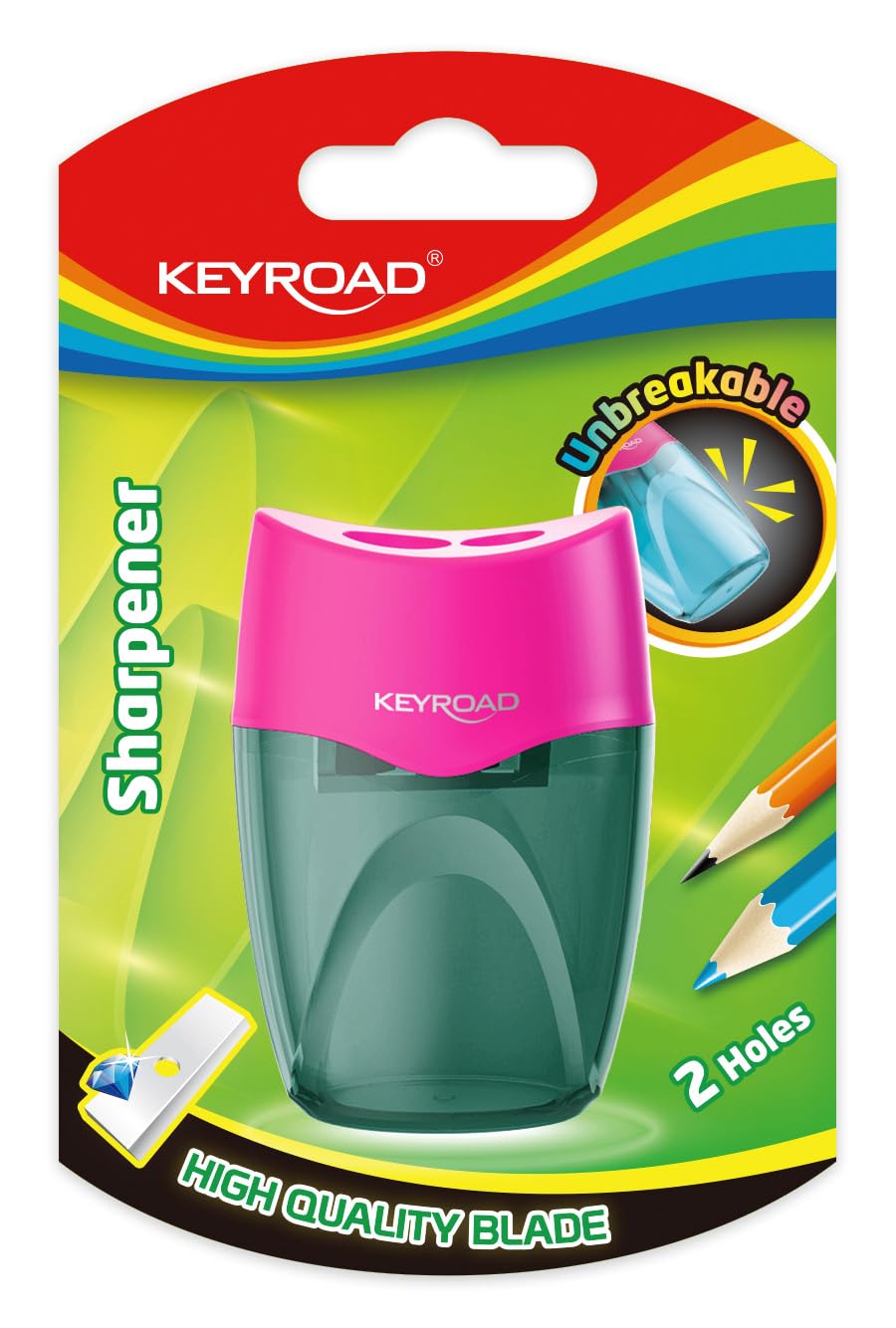 KEYROAD Speedy – Temperamatite Doppio A Forma Di Lumaca | Ergonomico Per Matite E Pastelli | Per Bambini | Colorato - 3