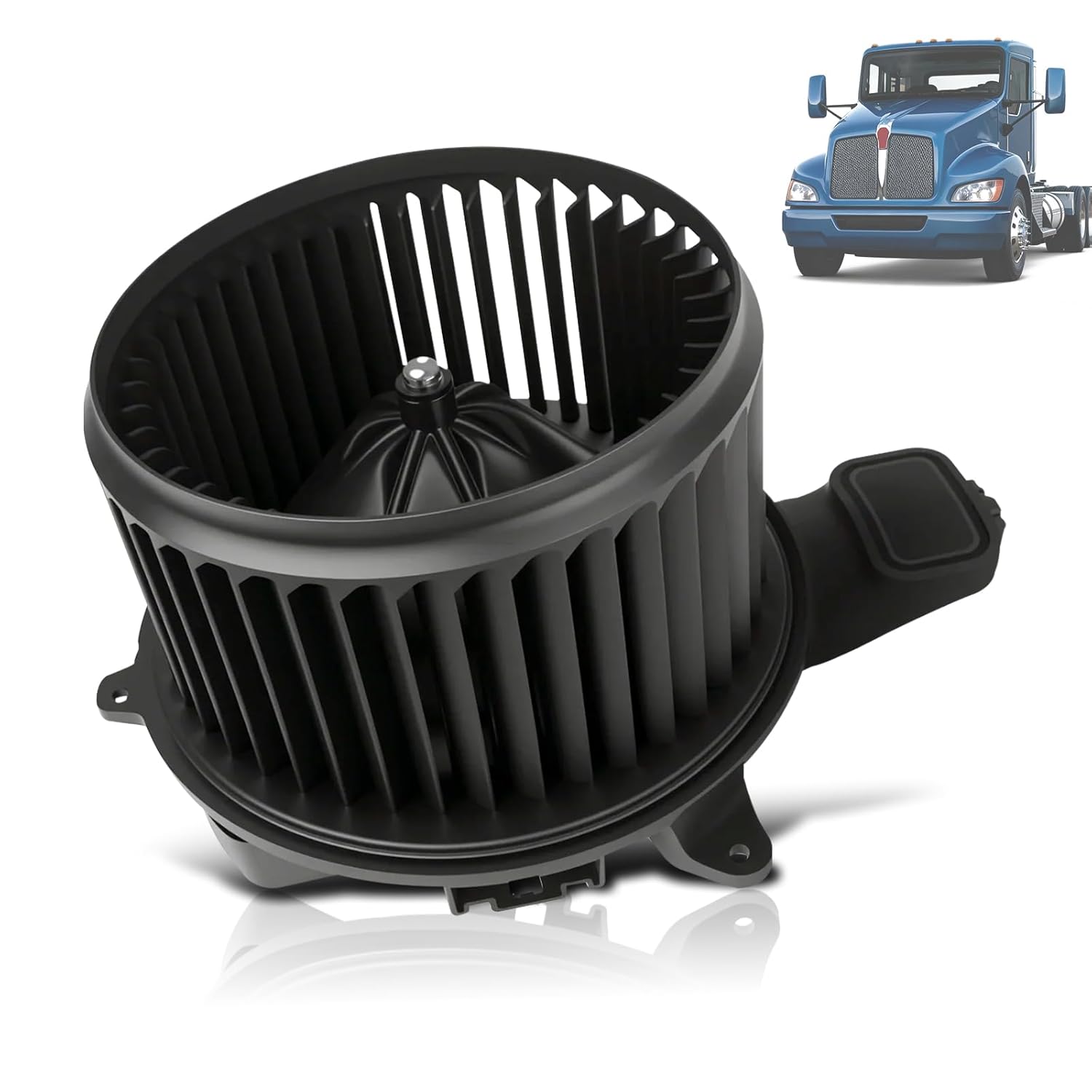 W205700800 HVAC Heater Blower Motor with Brushless Motor Compatible with 2013-2017 Kenworth T170 T270 T370 & Peterbilt 579 OEM# 1504123 CR705001