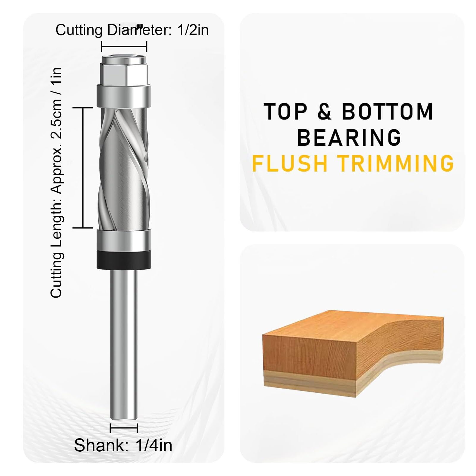 Garosa Bib Router a Filo Bit di Compressione in Carburo Bit per il Taglio in Legno su Particelle di Bordo Mdf in Compensato