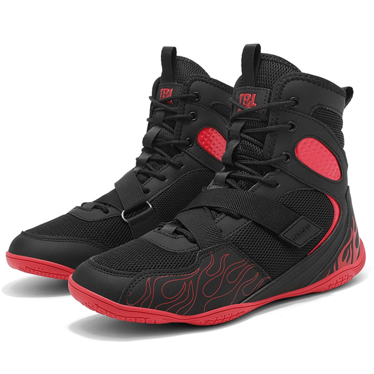 Botas De Boxeo para Hombres Mujeres Zapatos De Lucha Altas Respirables, Tiene Friccion, para Deportes, Combate, Wrestling
