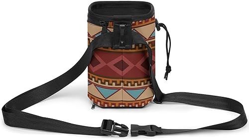 Miniatura 6 de Navajo - Bolsa de entrenamiento para mascotas con estampado de nativos americanos, bolsa manos libres, 3 formas de llevar, dispensador de bolsas de
