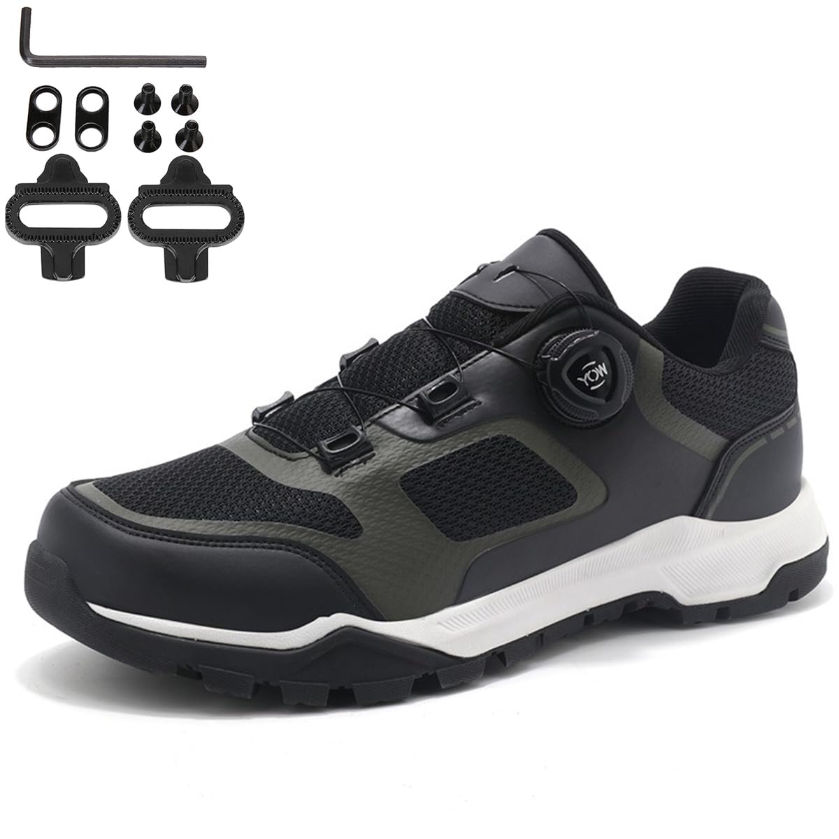 Zapatillas Ciclismo MTB Hombre Mujer, 38-46 EU Exteriores Zapatillas Bicicleta de Montaña Compatibles con Todos Los SPD para Deportes al Aire Libre