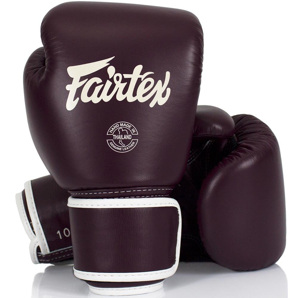 Fairtex Boxhandschuhe, Leder, BGV16, Maroon, GR. 12 Oz
