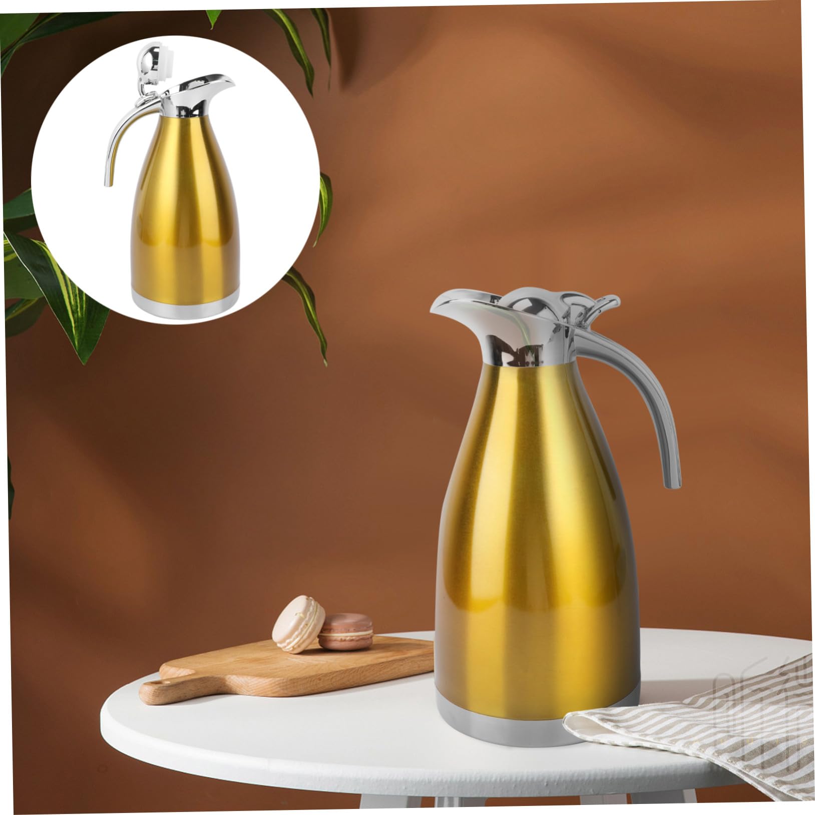 SHINEOFI Borraccia Termica in Acciaio 304 Doppia Parete Isolante Capacità Bottiglia Sottovuoto per Bevande Calde e Fredde Design Resistente Odori per Casa Ufficio e Viaggio