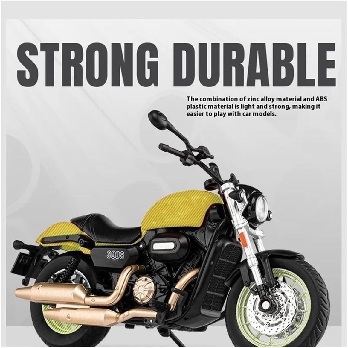 HASCBUYC 1/12 Compatible with Shan 300S Detailed Scale Model, Alloy Construction with Illuminated Features and Sound Effects, Operational Steering Control & Rear Cushioning(Orange)