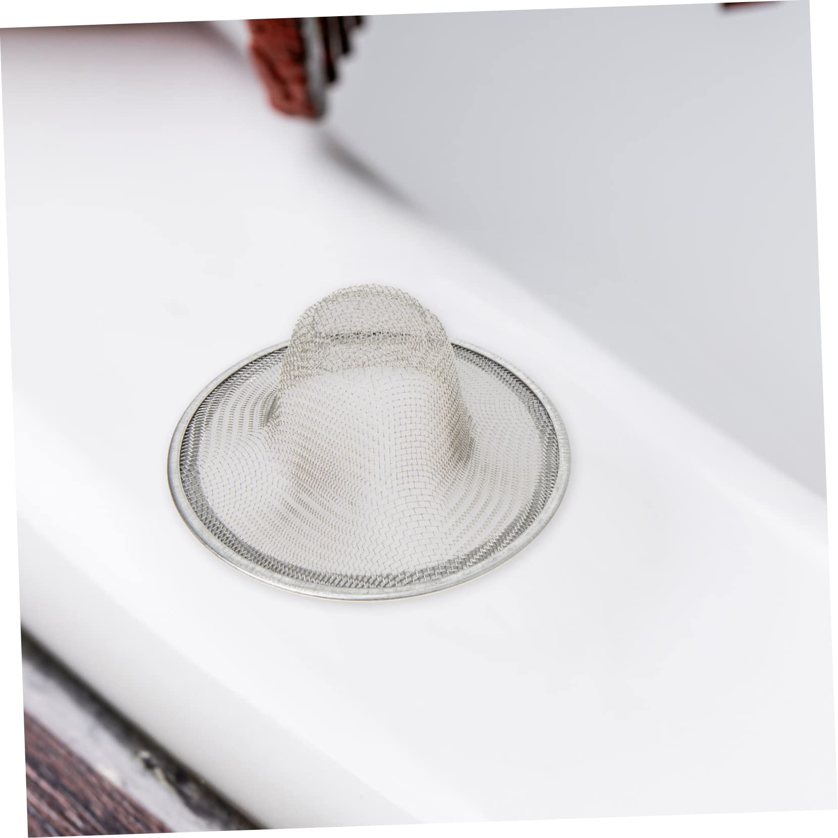 Operitacx 5 Series Filtro De Acero Inoxidable Colector De Drenaje De Cabello Baño Filtro De Malla Filador De Receptor De Cabello De Drenaje De Ducha Filtro De Bañera Plata 4 Piezas X 5