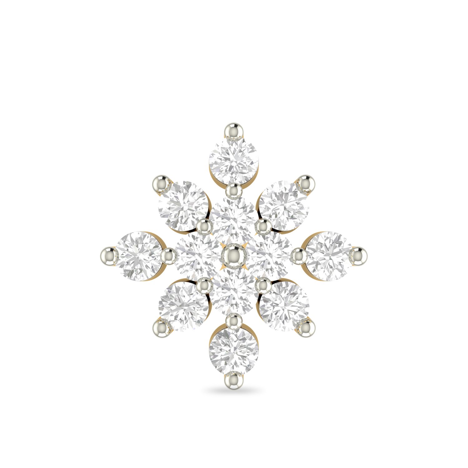 PC Jeweller The Kena 18KT Yellow Gold & Diamond Nose Pin