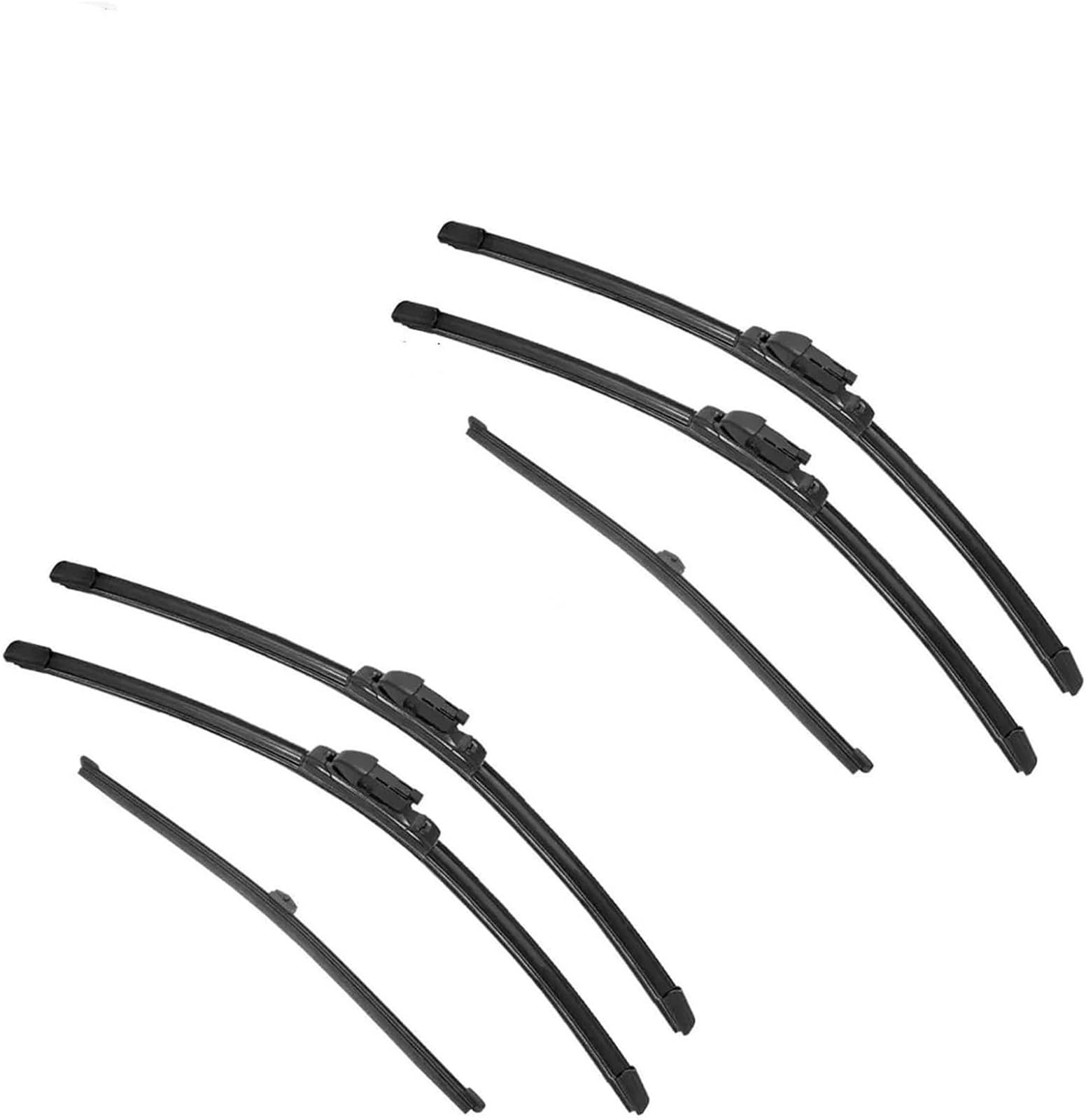 Juego de limpiaparabrisas Escobillas limpiaparabrisas de goma dobles para Q3 y para Sportback Limpiaparabrisas delantero.(6PCS)