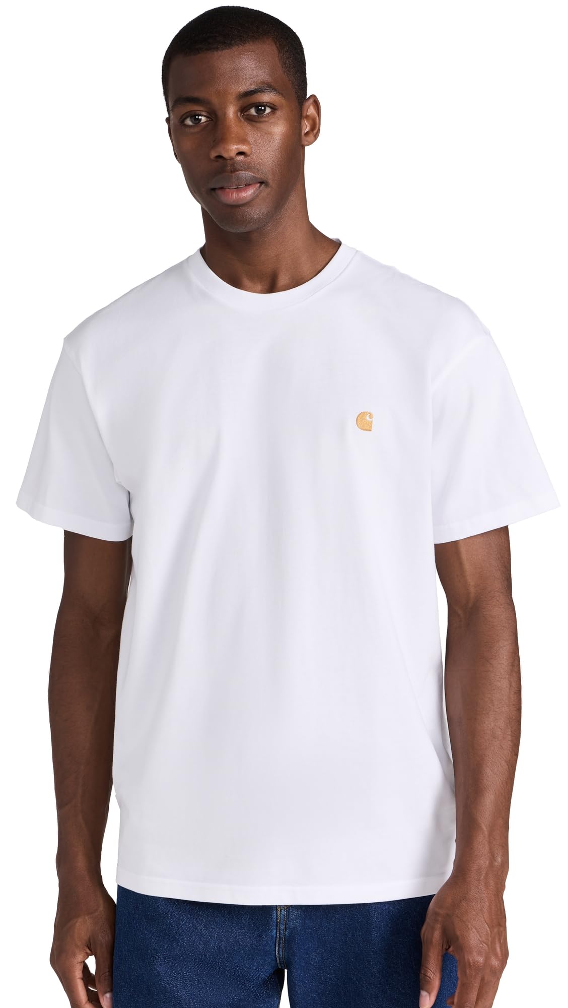CARHARTT WIP Camiseta Blanca para Hombre con Bordado Logo
