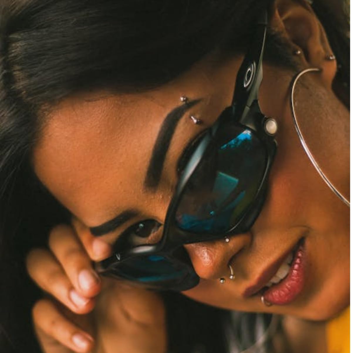 BLISI G23 Solid Titanium Eyebrow Piercing Jewelry, Gokd Black Rose Gold Silver Pink Rainbow Eyebrow Rings 16G Curved Barbell,Tiny Vertical Labret Lip Jewelry Rook Piercing Jewelry for Women and Men - Image 6