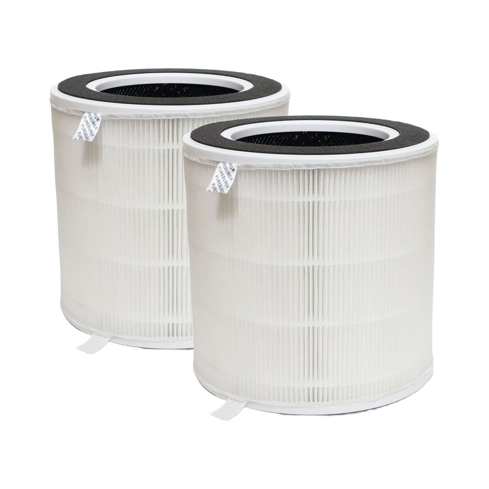 PUREBURG Filtri di ricambio compatibili con purificatore d'aria SwitchBot, 2 pezzi, H13 HEPA carbone attivo, filtrazione a 3 stadi, filtro per animali domestici, purificazione dell'aria, polvere e