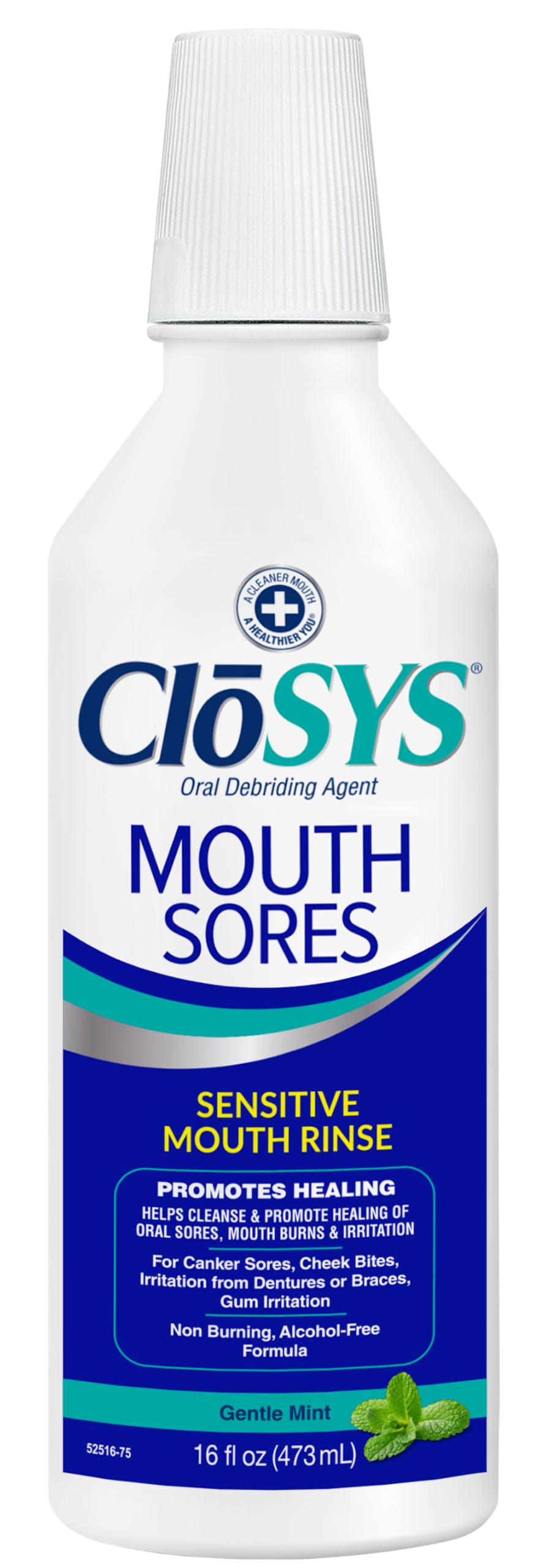 CloSYS Hydrogen Peroxide Mouthwash, 16 oz, Canker Sore Mouthwash