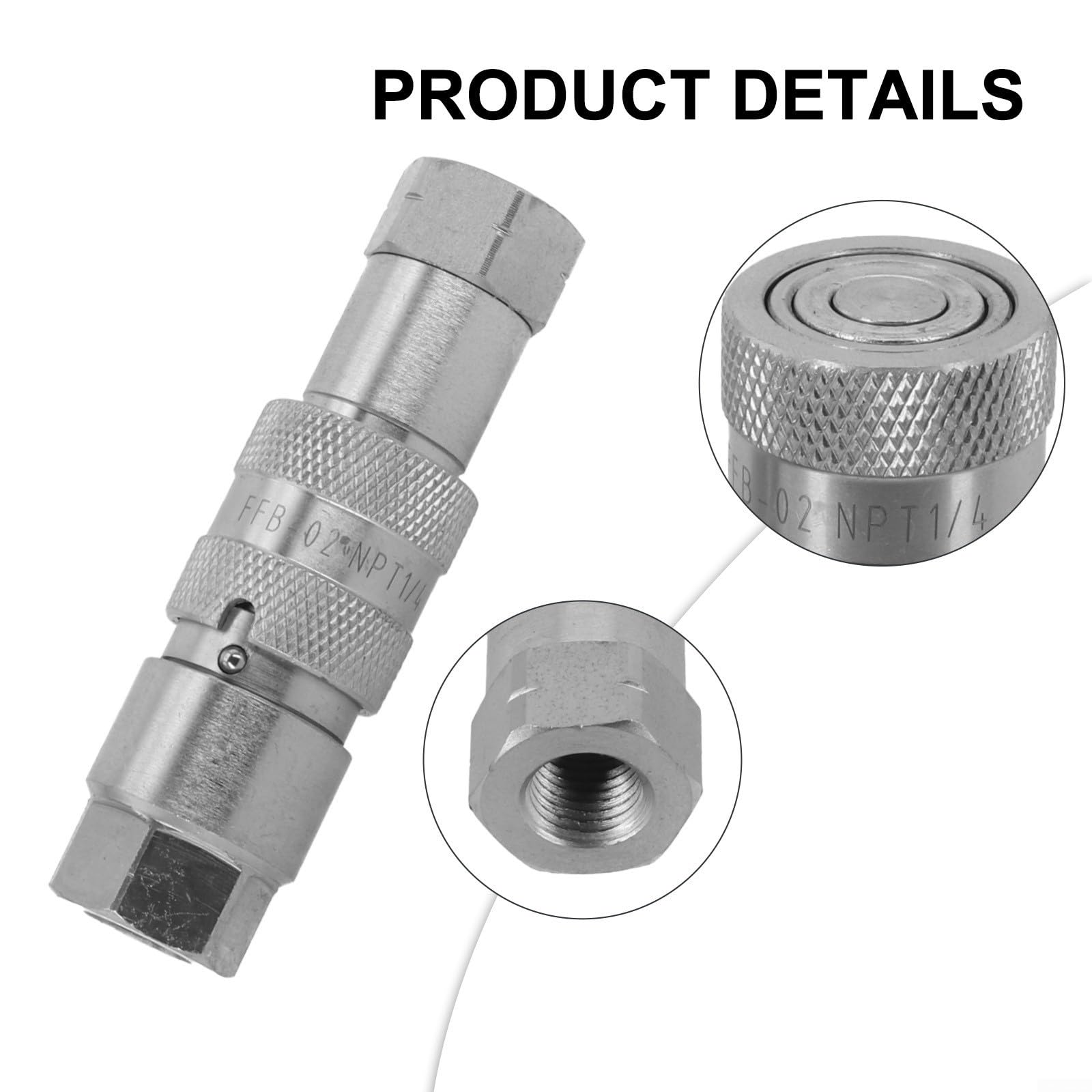 Für hydraulische BSP-Schnellverschlusskupplungen, ISO 16028-Standard, auslaufsicheres Design, verzinkter Stahl, Hochdruck-Flüssigkeitsrohrverschraubungen (NPT 1-4 Zoll)