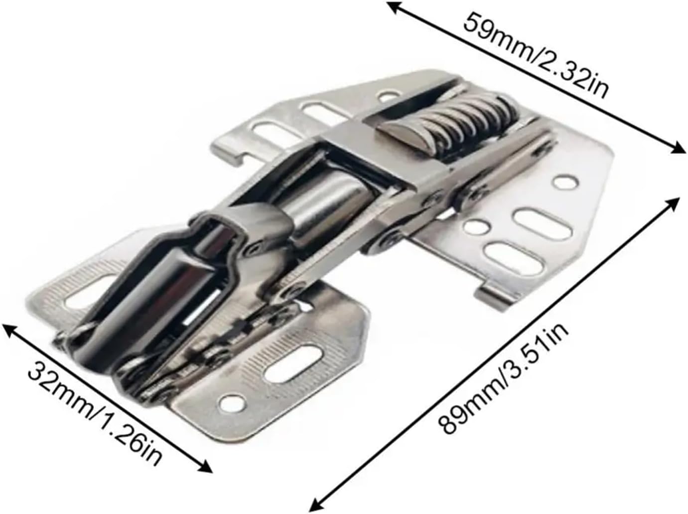 Hydraulic Damping Nickel Plating Cabinet Hinges Mute Buffer Without Opening for RV/Wall Cabinet