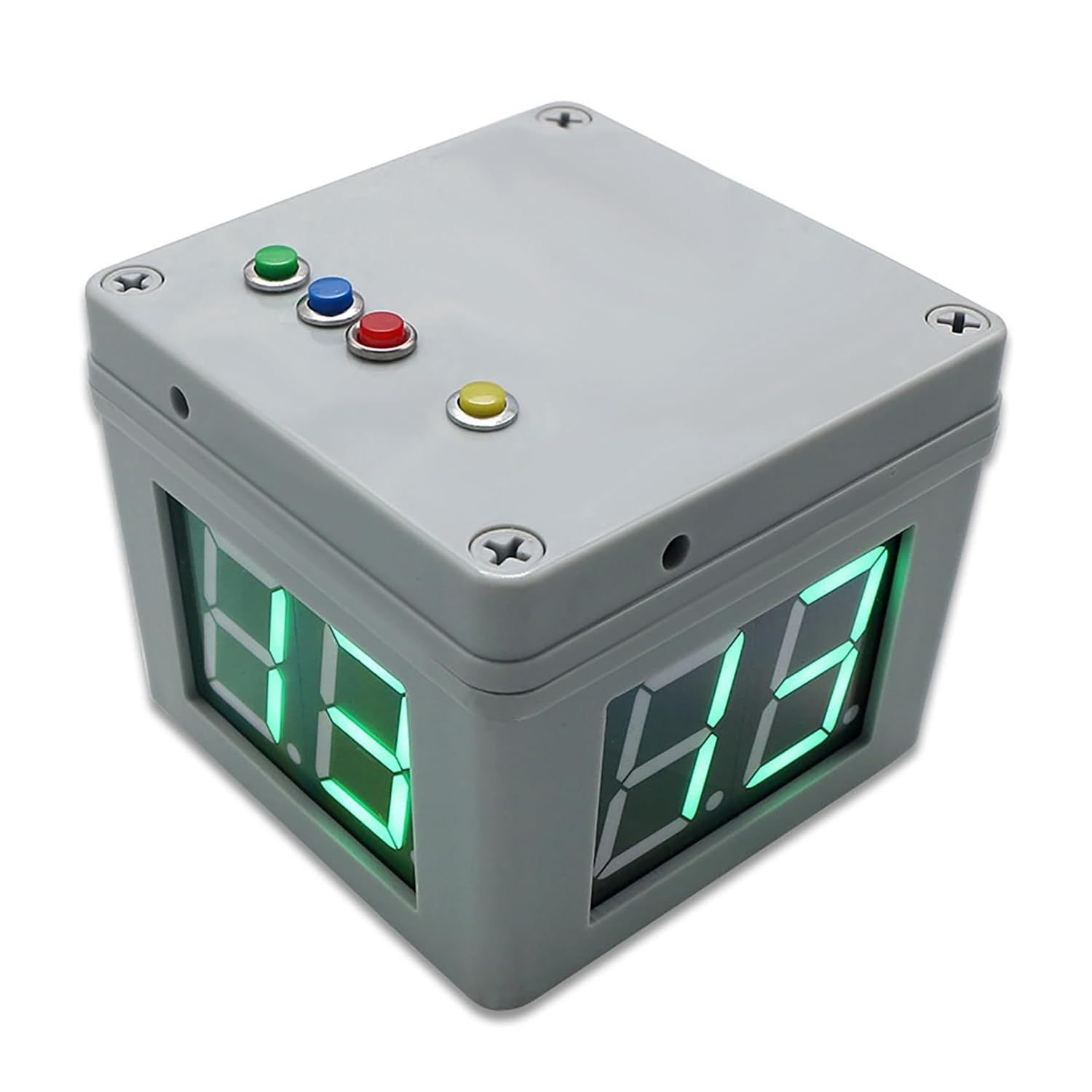 Grand Compteur de comptage, Affichage à 2 Chiffres 4 Pouces, minuterie de Tournoi de Poker à 4 côtés, 3 Couleurs, chronomètre à Compte à rebours, minuterie Cube, Tubes Lumineux LED pour Les compétit