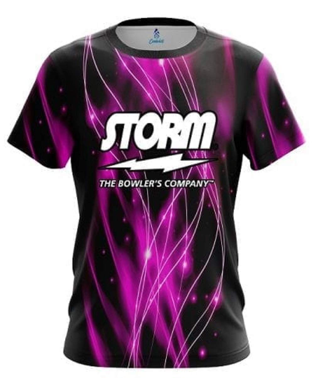 Storm Pink Spiral Waves Bowling Jersey